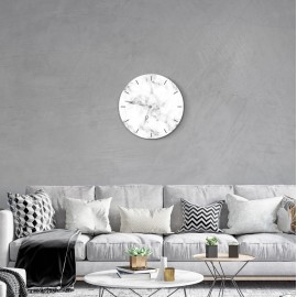 White marble wall clock